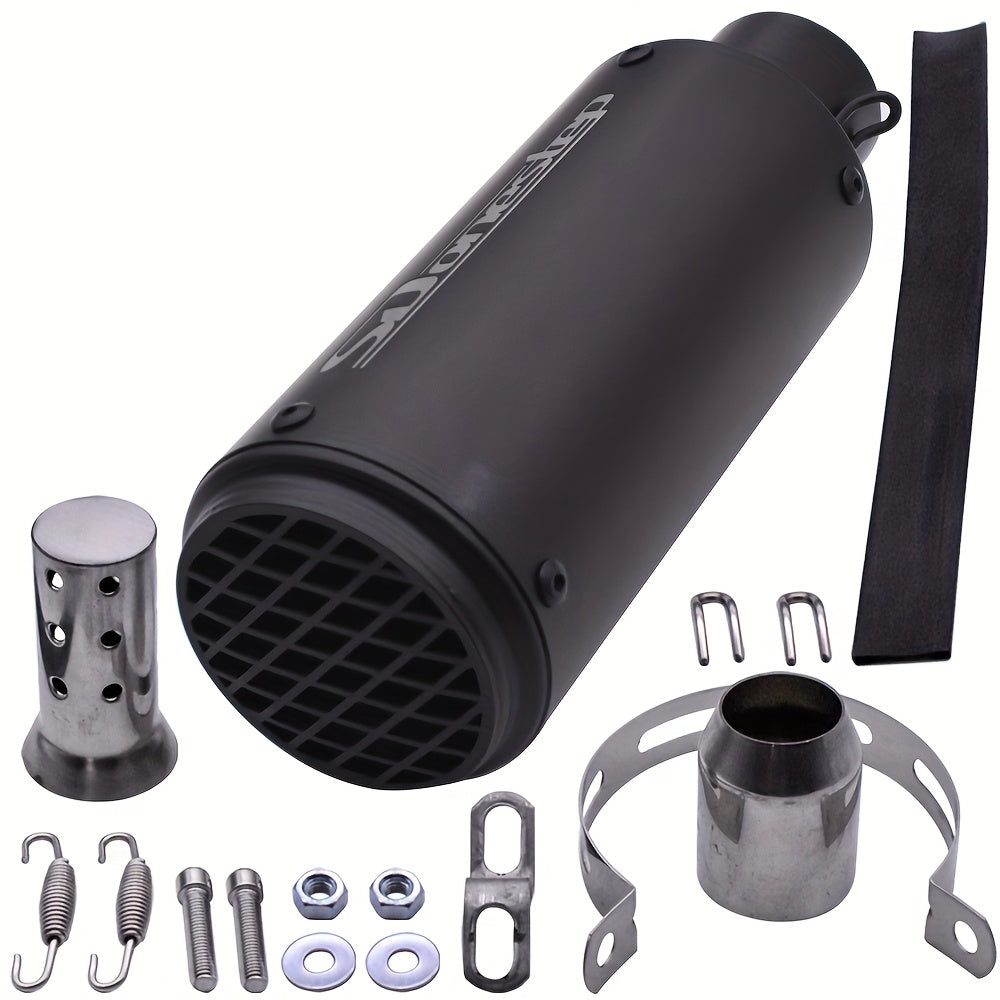 SDonestep 51mm 2" Universal Motorcycle Exhaust Muffler Pipe Tail Tips Stainless Steel, Motorcycle Upgrade, Modification, Muffler, Sleek Exhaust, Sturdy Construction, Highquality Steel, Exhaust, Exhaust System, Racers, Enthusi