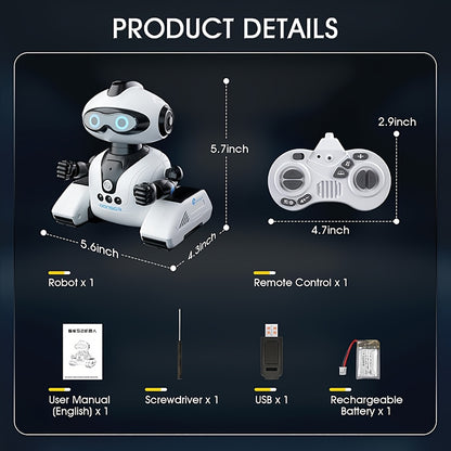 Gesture Sensing Robot With Storytelling, Singing And Dancing Functions, MultitaLight Beigeg, Performance/ Editing Programming And Other Features, Suitable As A Birthday Gift For Kid