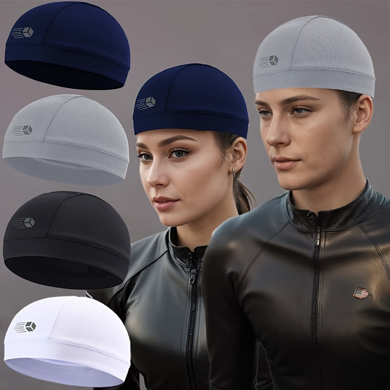 1pc Unisex Cooling Cap, Cycling Headband with Cooling Liner, Stretchy Work Cap, Summer Sweat-Absorbing Beanie, Breathable Mesh Skull Cap for Running, Lightweight Quick-Dry Sports Cooling Riding Skull Cap, Motorcycle Accessory