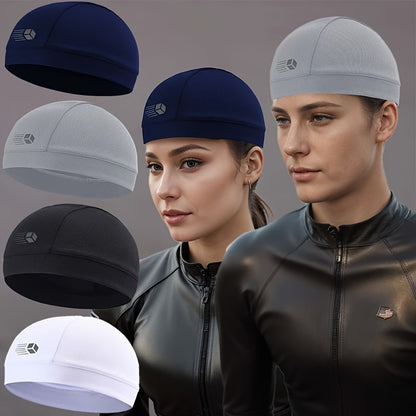 1pc Unisex Cooling Cap, Cycling Headband with Cooling Liner, Stretchy Work Cap, Summer Sweat-Absorbing Beanie, Breathable Mesh Skull Cap for Running, Lightweight Quick-Dry Sports Cooling Riding Skull Cap, Motorcycle Accessory