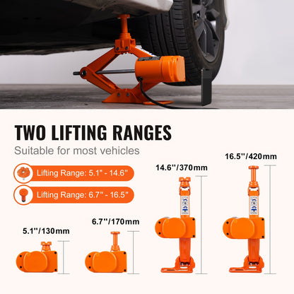 Happybuy Powered Vehicle Lift, 3 Tons/6600 Lbs Scissor Lift with Electric Torque Wrench, 12V Vehicle Lift with Twin Saddles And Remote Operation, Compact Auto Lift for Sedan, Truck Tire Replacement