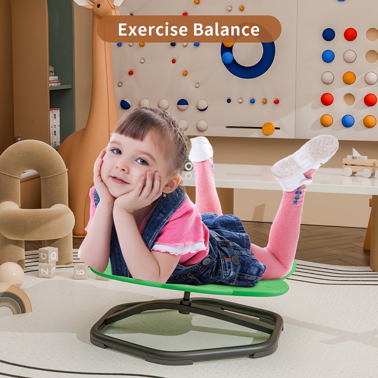 Kids' Joyful Swivel Chair: Sensory Exploration Toys, Wobble & Spin Toys, Aiding In Growth, Boosting Body Coordination & Motor Skills, Christmas Gifts Toys
