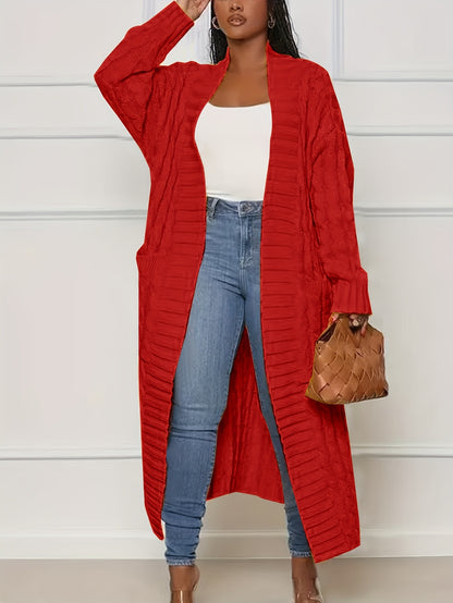 [Cardigan Sweater] Plus Size - Plus Size Cardigan Sweater A23A062