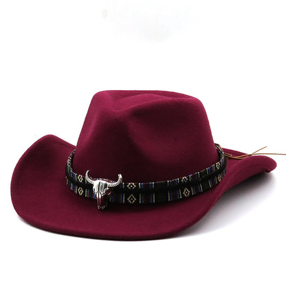 Men's & Women's Western Cowboy Hat with Tweed Jazz - Wide Brim Felt for all-Weather, Non-Textile Durable Design, Black for horseback Riding, Festivals, Ranch - Unisex Cowboy/Cowgirl