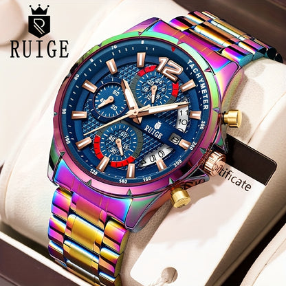 RUIGE Trendy And Fashionable Quartz Women's Watch, Date Display with Fashionable Night Light Function, Trendy And Cool Design Appearance, Vibrant And Colorful Colors for Women's Party Gifts N3-3