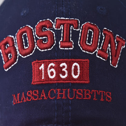 Boston Lettering Baseball - Adjustable Snapback Hat with Curved Brim, Lightweight All-Season Outdoor Sports & Casual Wear, / Color Options