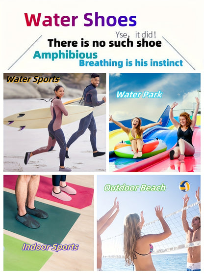 New Women'S Beach Shoes with Cute Cartoon Prints, Slip-Resistant, Sand-Proof, Soft Soles, Quick-Drying, Designed to Prevent Scratches, Suitable for Outdoor Water Activities, Indoor Sports, Fitness, Floor Socks, Yoga Shoes, Tr
