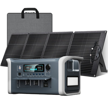 Portable Solar Generator and Panel Kit, Solar Panel Sold Separately, High-Capacity Lithium Battery Pack with AC Output, DC USB/USB-C Ports, LED Light, LiFePO4, Suitable for Outdoor, Camping, Road Trips, CPAP, Hurricane Emerge