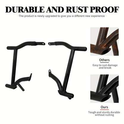 For Harley Parts and Accessories - for Harley Parts - Motorcycle Accessories - Bike - Black Metal Saddlebags Guards Crash Rails Bars for Harley Touring & Electra Street Glide 09-25 - Rugged Design - Sleek Bike Guards - Highqu