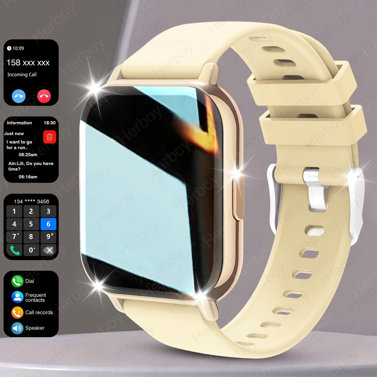 High Definition Full Touch Smartwatch, Suitable for Both Men and Women - Wireless Calling/Text Messaging/Multiple Exercise Modes/Remote Camera Control/Fitness Recording, for iPhone/Android, Modern Style, Perfect Gift for Men/