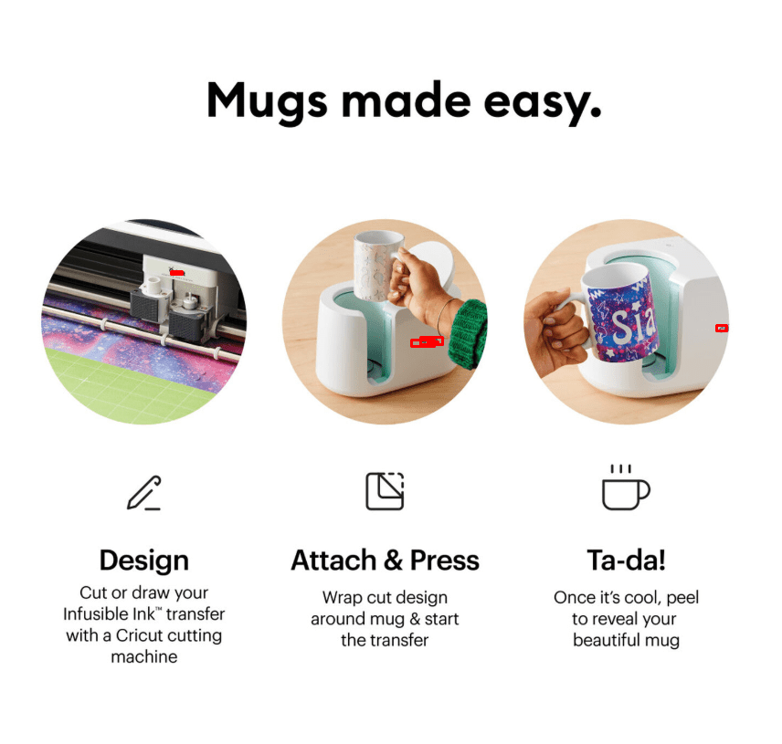 C.ri.cut Mug Press™, Portable Heat Press, Mini Heat Press Machine, Portable, 3 Modes, Adjustable Temperature Control, Compact Design for DIY Projects, Portable Electric Heat Press Machine, Ideal for Crafts & Fabric, Include