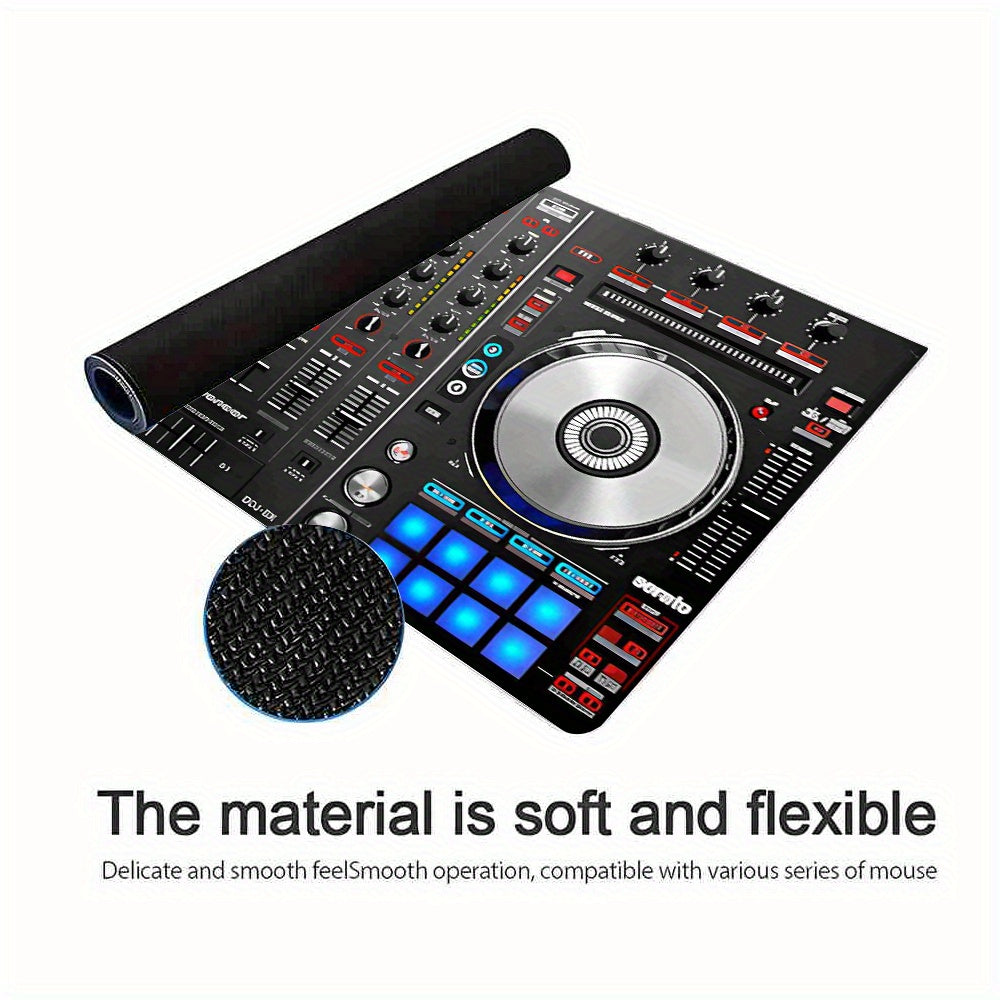 1pc Pioneer DJ DDJ-SX Controller Mouse Pad & Office Desk Mat - Non-Slip Rubber Base & Polyester Surface with DJ-Themed Design, Scratch-Resistant Durable Gaming & Music Production Mat for DDJ-SX Controller Compatibility, Ideal