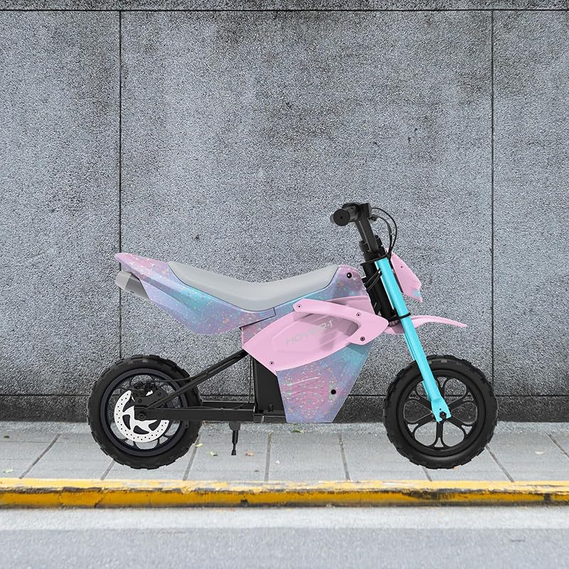 Hover-1 My First Dirt Bike for Kids - 300W Motor, 9MPH Max Speed, 9 Mile Range, 12" Off-Road Tires, 120LB Max Weight, Twist Grip Throttle & Rear Disc Brake Electric Dirt Bike for Kids Ages 5+ Years