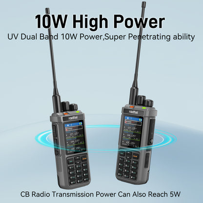 Long Range Walkie Talkie Unlimited Range, Ham Radio Long Range, Rapid Radio Cb Radio, Radtel Rt-880g 10w Professional Two-way Radio With Gps & Aprs, 1024 Channels, Hf/vhf/uhf Multi-band, Aviation Am Receiver, 2.4" Color Displ