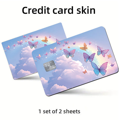3pcs, 1pc spare Shiny Credit Card Ultra-Thin Light Beige Vinyl Residue-Free Stickers for Credit Cards, Debit Cards, Transportation Cards, Key Cards, Light Beige Protection and Bank Cards