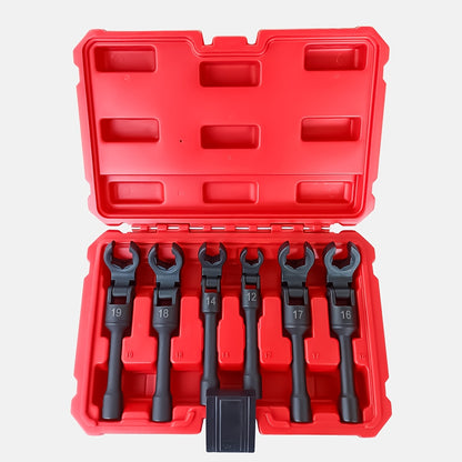 6 adjustable nozzle oil pipe wrenches, interchangeable open-end wrenches, can be used for repairing bicycles, cars, machines, product assembly, etc. Suitable for daily household maintenance