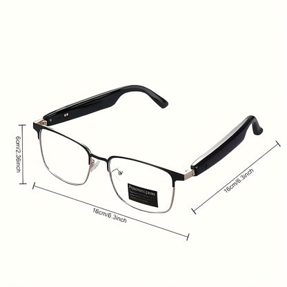 New 2024 Smart Glasses with Automatic Color Changing Lenses, 3-second Automatic Dimming, Suitable for Office, Outdoor, Sports Driving, Unisex Smart Glasses, Music Playback, Hands-free Calling, Transparent Frame, Hardware Anti