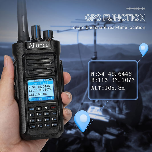 Retevis Ailunce HD2 DMR Radio, Dual Band Handheld Ham Radio with GPS, APRS, USB-C, NOAA, 500K Contacts, Digital 2 Way Radio Long Range for Emergency, Survival Gear