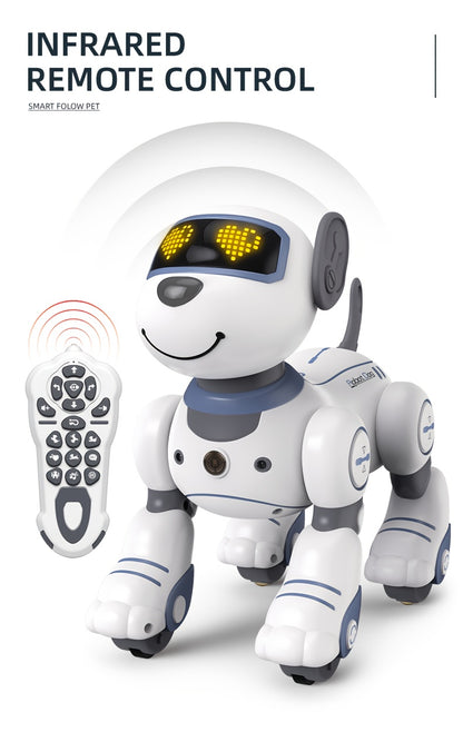 GRAXGROW Funny RC Robot Electronic Dog Stunt Dog Voice Command Programmable Music Dance, Infrared Remote Control Robot Dog for Kids Toys Ages 3+ Boys And Girls for Birthday Gifts, Entertainment, Interactive Play, Fun Robot, P