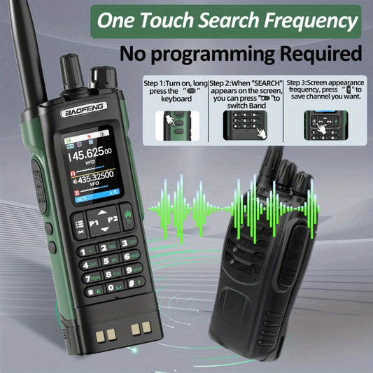 Baofeng UV-32 10W GPS Two-Way Radio, U/ V Cross-Band Repeater, NOAA Weather Alert, Long Range UHF Handheld Walkie-Talkie Suitable for Hobbyists, Outdoor Activities, Camping, Hiking, Emergency Communication Equipment, Camping