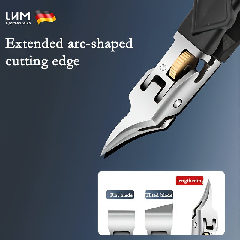 Ultra sharp nail clippers, stainless steel internal nail clippers, inclined curved blade toe nail clippers, suitable for thick and hard nails and internal toenails, angled nail clippers, suitable for the elderly, men, and wom