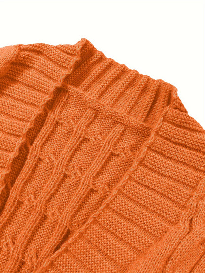 [Cardigan Sweater] Plus Size - Plus Size Cardigan Sweater A23A062