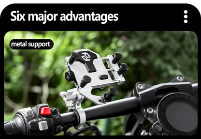 [Riding Phone Bracket] Outdoor Riding Bracket, Motorcycle Mobile Phone Navigation Bracket, Can Rotate 360°, Shock Absorption And Anti Shake, Electric Bicycle Takeaway Bracket, Car Delivery Knight Special Fixed Bracket, Multi