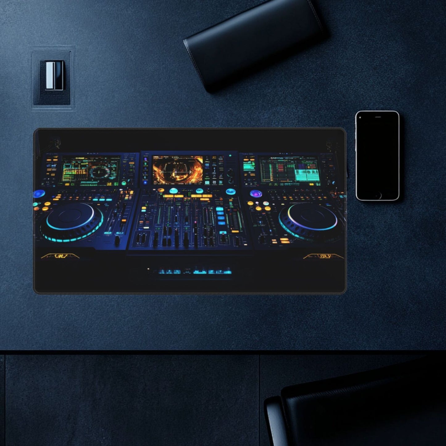 1pc Pioneer DJ DDJ-1000 DJ Controller Mouse Pad - Professional DJ Setup with Glowing Buttons & Screen, Non-Slip Rubber Base, Washable Surface - Compatible with DDJ-1000 Mixer for Home Studios, Clubs, Live Performances - DJ Eq