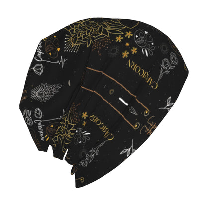 Capricorn Zodiac Beanie Hat - Astrology-Themed Unisex with Goat Symbol, Capricorn Dates (Dec 22-Jan 20), Soft Black & Golden Horoscope Gift for &, Birth Chart