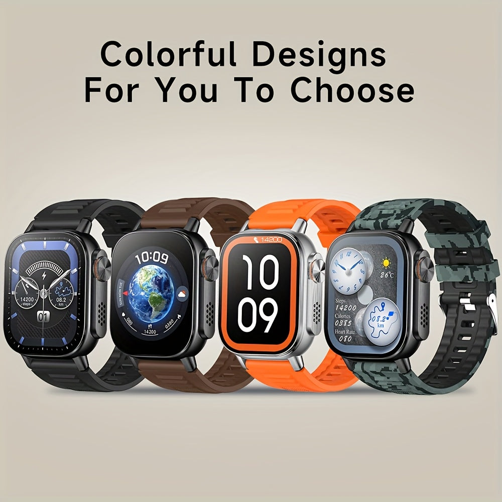 LIFEBEE New Smart Watch Full Screen Smartwatch Wireless Calling with Automatic Motion Recognition 100+ Sports Modes, Sports Watch 630mAh USB Rechargeable Battery, Step Counter, Compass Ideal for Outdoor Enthusiasts, Men & Wom