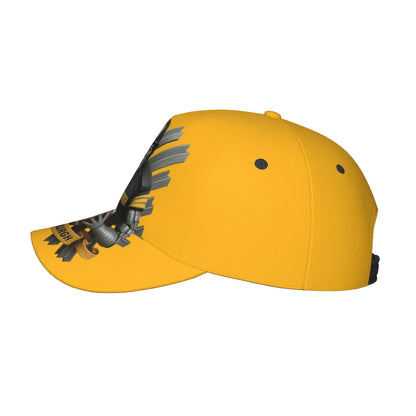 Pittsburgh Football Fan Hat | Adjustable Snaps, Breathable, Four-Season Comfort, Yellow, Woven, Hand Wash or Professional Dry Clean