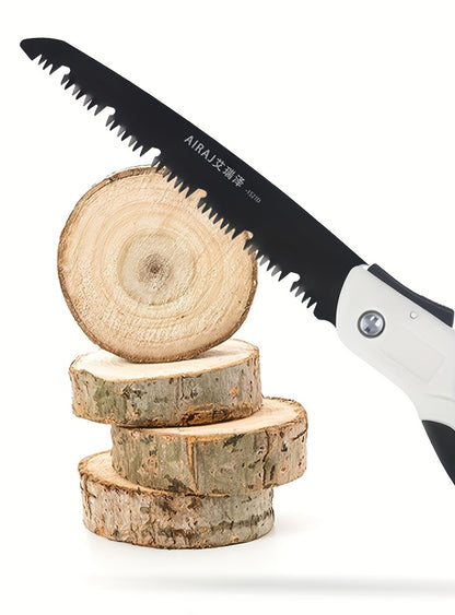 [1pc AIRAJ Steel Folding Saw] AIRAJ 1pc Industrial Grade Steel Folding Saw | Manual Cutting Tool with Anti-Slip Durable Handle, Three Specifications Available for Outdoor Use, Without Battery