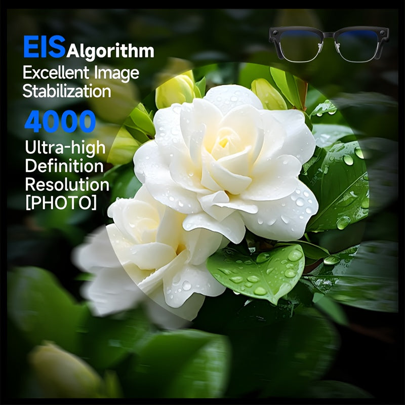 Brand New Design - New Arrival - Stylish Glasses With Smart Camera | Wireless Calling And Music Playback | Real-time Multi-language Translation | HD Video Recording | UV Protection | Lightweight, Hands-free Design - Perfect F
