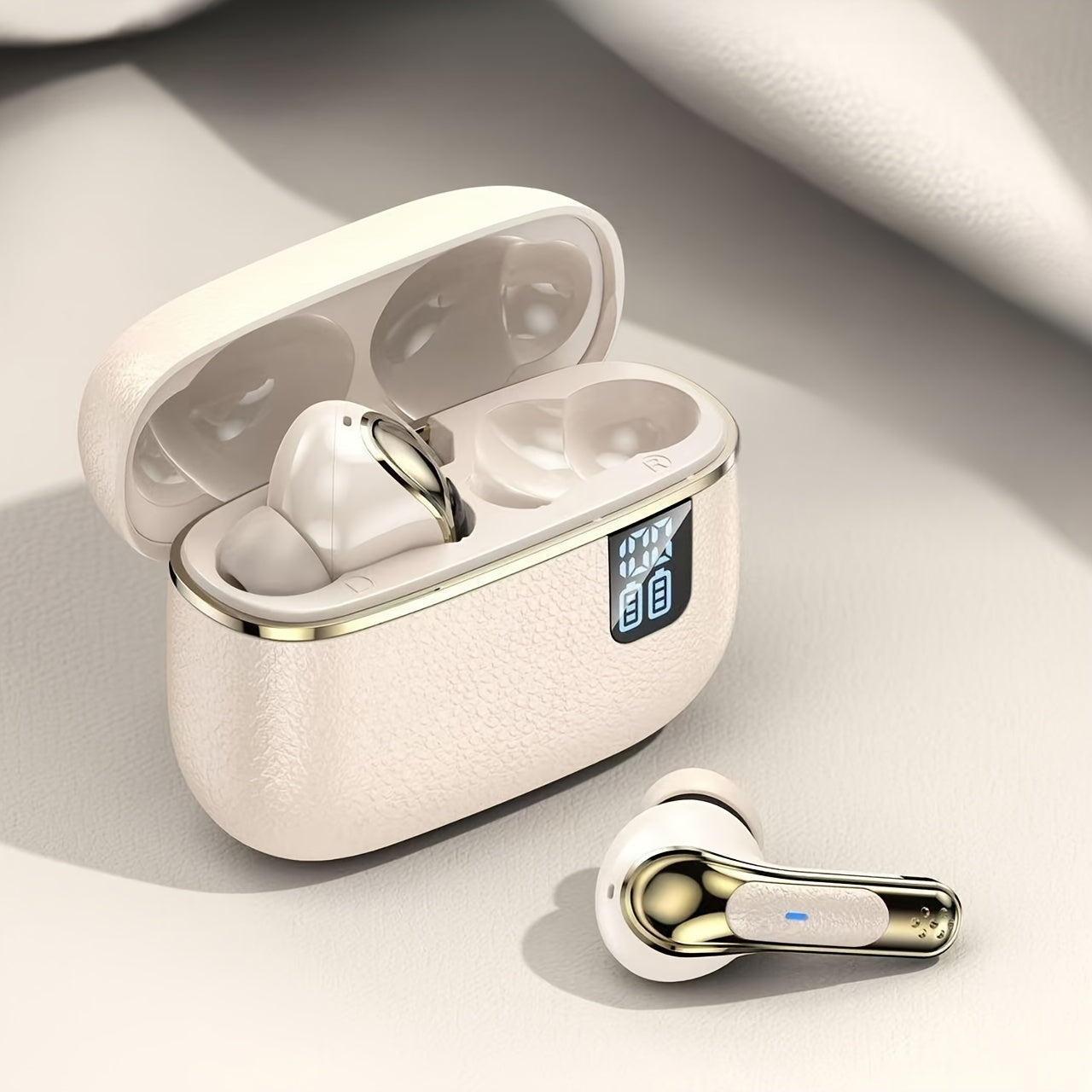 TWS Wireless Headphones Headphones Earbuds - Unrivaled true wireless freedom ergonomic design for ultimate comfort HIFI sound with Bass, ACC Stereo HD Calling and - Compatible with Android and iPhone, ideal for sports and mus
