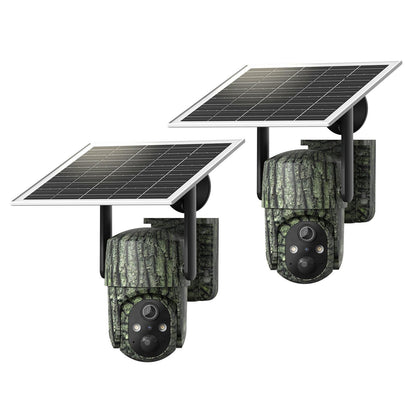 SEHMUA 4G Solar LTE Cellular Trail Camera With 360° Pan Tilt & 2-Way Audio, 4K Live View, Security Cameras Wireless Outdoor, 0.2s Trigger, HD Night Vision, Built-in SIM Card With 7-Day FREE Data, Waterproof For Hunting & Sec