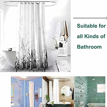 2D 1pc/4pcs Featuring The Eiffel Tower Design, Suitable for Apartment Bathrooms And Shower Rooms, Includes a Hotel Shower Curtain Set with 12 Hooks, a Bathroom Mat, a Toilet Seat Cover, And a U-Shaped Mat, All As Part of The