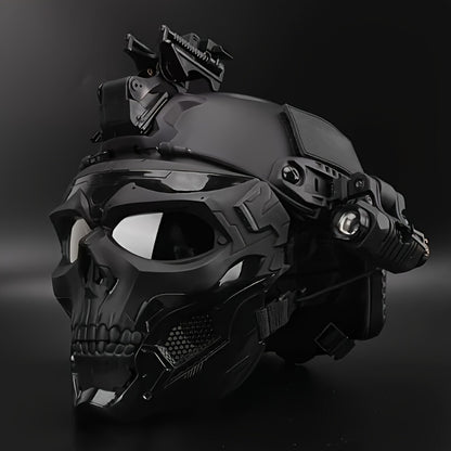 FAST Tactical And Skull Mask Set with Enhanced ABS, Adjustable Knob for CS Paintball Outdoor Activities Maximum Protection for Paintball, Hunting!Cosplay Photo Props, Bar Club Rave Party Supplies, Gift & Collection, Halloween