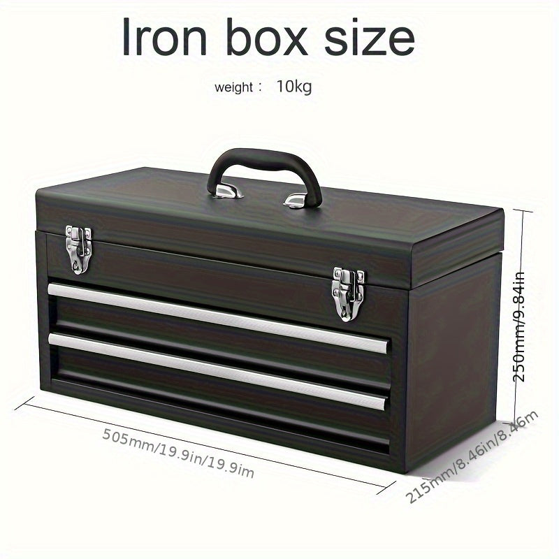 Tool Set, Car Repair Tool Set with Metal Toolbox Storage Box, Toolbox Storage Box with Drawers, Car Portable Iron Toolbox, Hand Tool Set, - Perfect for Maintenance Workers, Father's Day, Valentine's Day Gifts