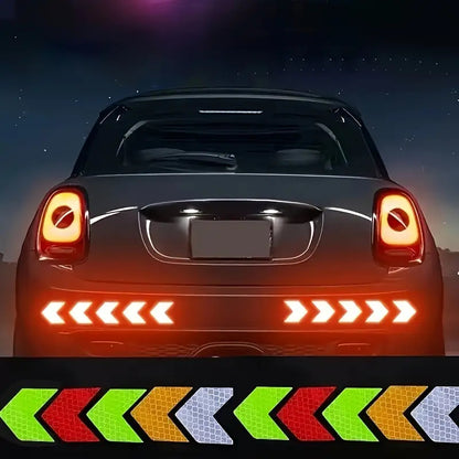 48pcs Set of Waterproof Reflective Arrow Stickers for Cars, RVs, Motorcycles, and Bicycles - Universal Nighttime Warning Decals, Car Decals, Christmas Gift, Car Decal Red Green, Car Accessorie, Reflective Sticker, Car Sticker