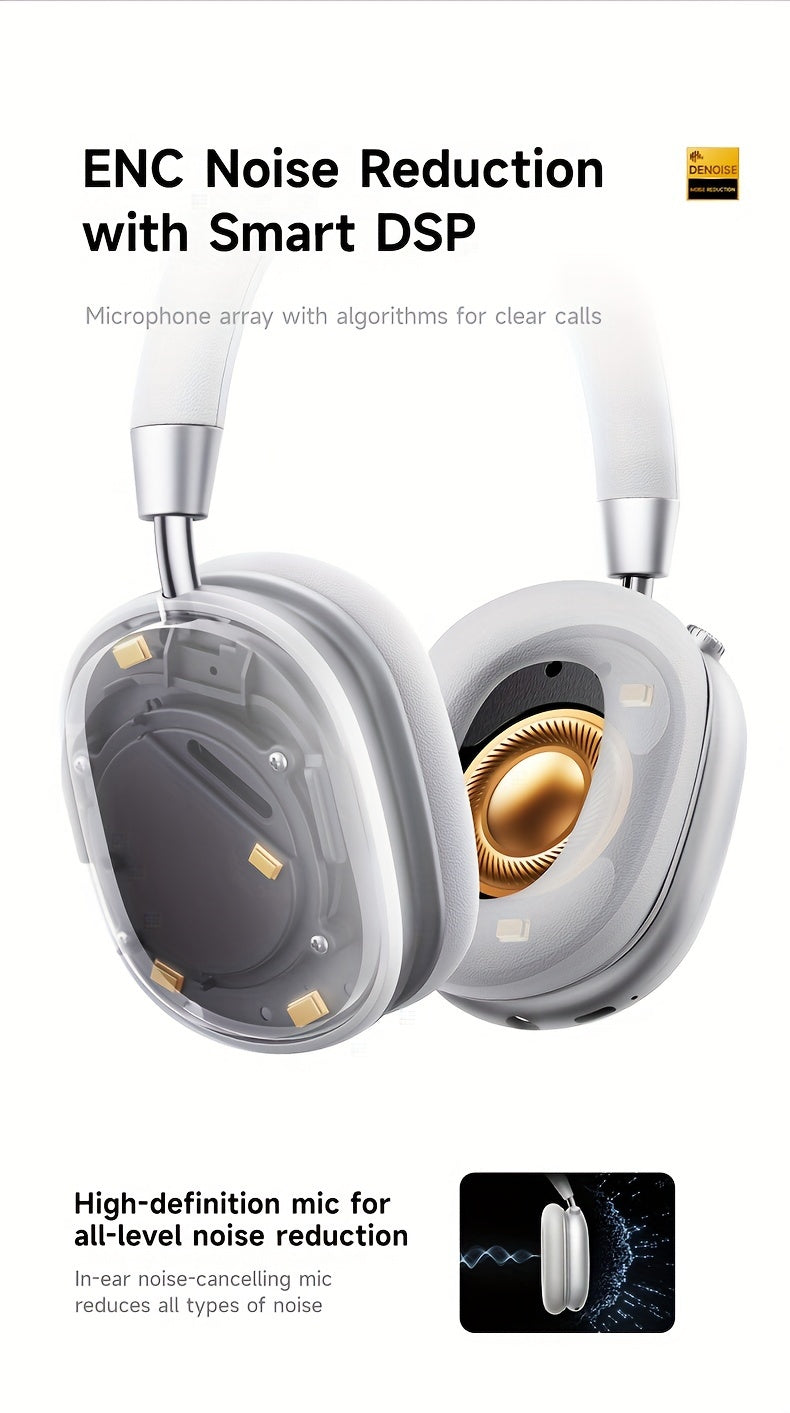 Picun F5 Hybrid ANC Wireless Headphones with 45dB Noise Cancellation, Wireless 5.4 Low-Latency, Spatial Audio, Hybrid ANC/Passive Mode, -C/, Compatible with PC/Laptop/Tablet/Skiing Headphones, 3.5mm Cable & Built-in Mic