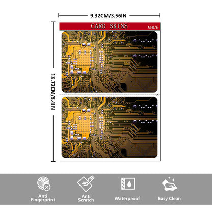 Two Shiny Ultra-Thin Vinyl Credit Card Skins - Glossy Finish, Scratch & Impact Resistant, Precise Fit for Credit/Debit Cards, Transit Passes & Key Cards - One-Time Use Protective Cover with Easy Application (No Residue) - Com