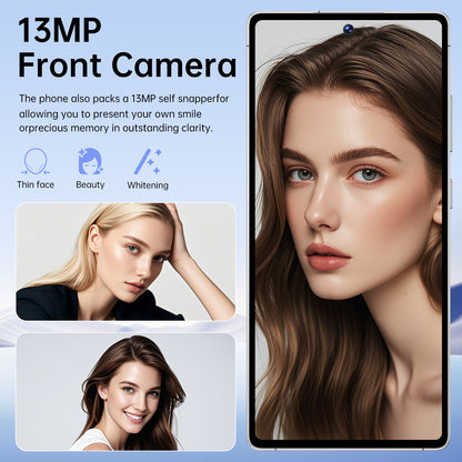 2026 New S25 Intelligent Android Phone | 6.8-inch/3.5-inch, 5G Unlocked Large Screen, Dual 13MP+48MP Camera, USB Type-C Charging, Dual SIM Slots, Includes Stylus, Headphones, Data Cable, Phone Case, Screen Protector | Ideal f