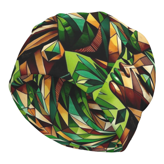 African-Inspired Geometric Print Beanie Hat - Lightweight Soft Fabric, Unisex Casual & Sporty Design for Men & Women, Vibrant Colors, Durable Comfort for Casual Attire, Beanie for Large Heads, Comfortable Headgear, Durable Co