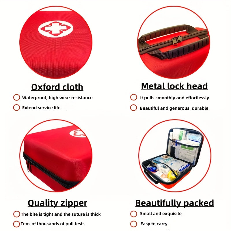 344/738/1030pcs In One Multifunctional Portable Emergency Kit, Suitable for Family, School, Car, Travel, Outdoor Exploration, Essential for Preventing Emergencies, And The Thoughtful First Choice Gift for Family And Friends!