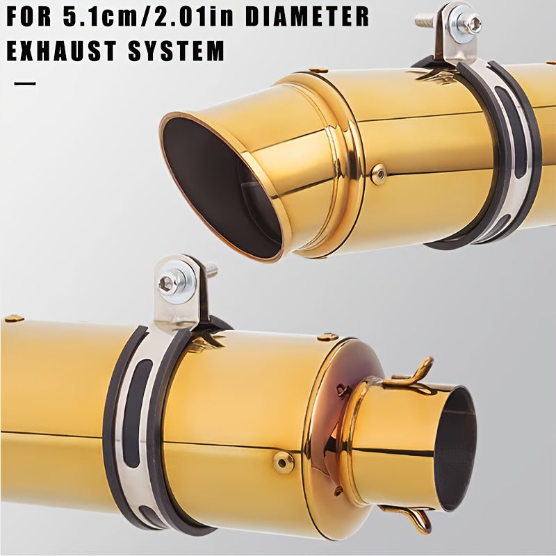Universal 51mm caliber motorcycle exhaust tailpipe for Honda for Kawasaki and other motorcycles, made of stainless steel material with high performance and high temperature resistance. Motorcycle parts and accessories