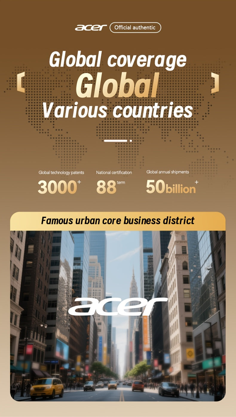 [Acer] 2025 new model back-to-school season TWS Wireless Headset Heavy Bass Stereo + Talking Noise Cancellation Ultra Long Lasting Sports Running In-Ear Low Latency Gaming Mode HIFI Audio Lightweight Touch Design Stylish Desi