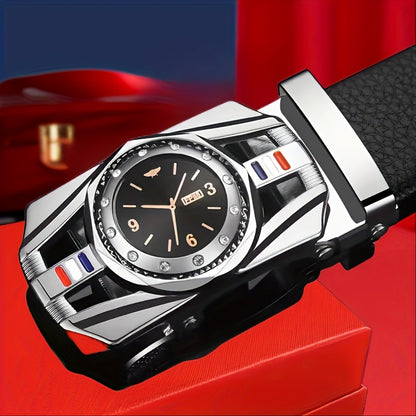 Fashionable Men's Business Belt with Automatic Buckle - Multifunctional and Perfect Holiday Gift