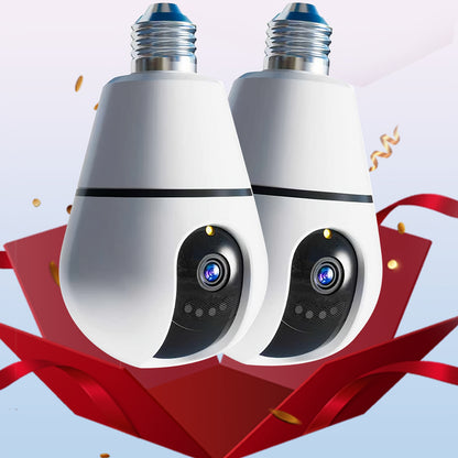 3MP Wireless Smart Light Bulb Security Camera, 2.4GHz/5G/WiFi, Connection, with 360° AI Motion Detection, 3.6mmHD Lens Full Color Night Vision, Automatic Tracking, Alarm System, Indoor, Home Security Solution, Wireless Secur