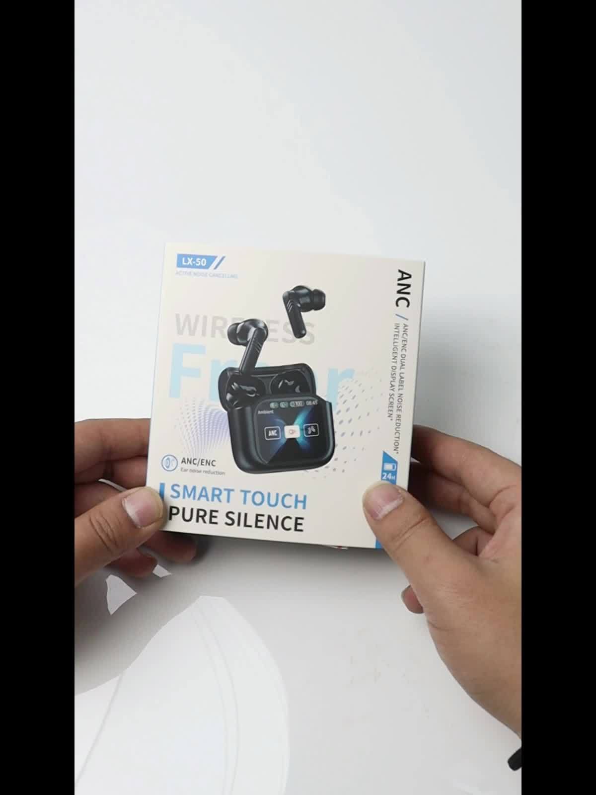 144 Languages Translation, Simultaneous Interpretation Dual-Ear Mode with Digital LED Display TWS In-Ear Headphones with ANC/ENC Noise Cancellation, Built-in Capacitive Microphone Music Sports Fitness