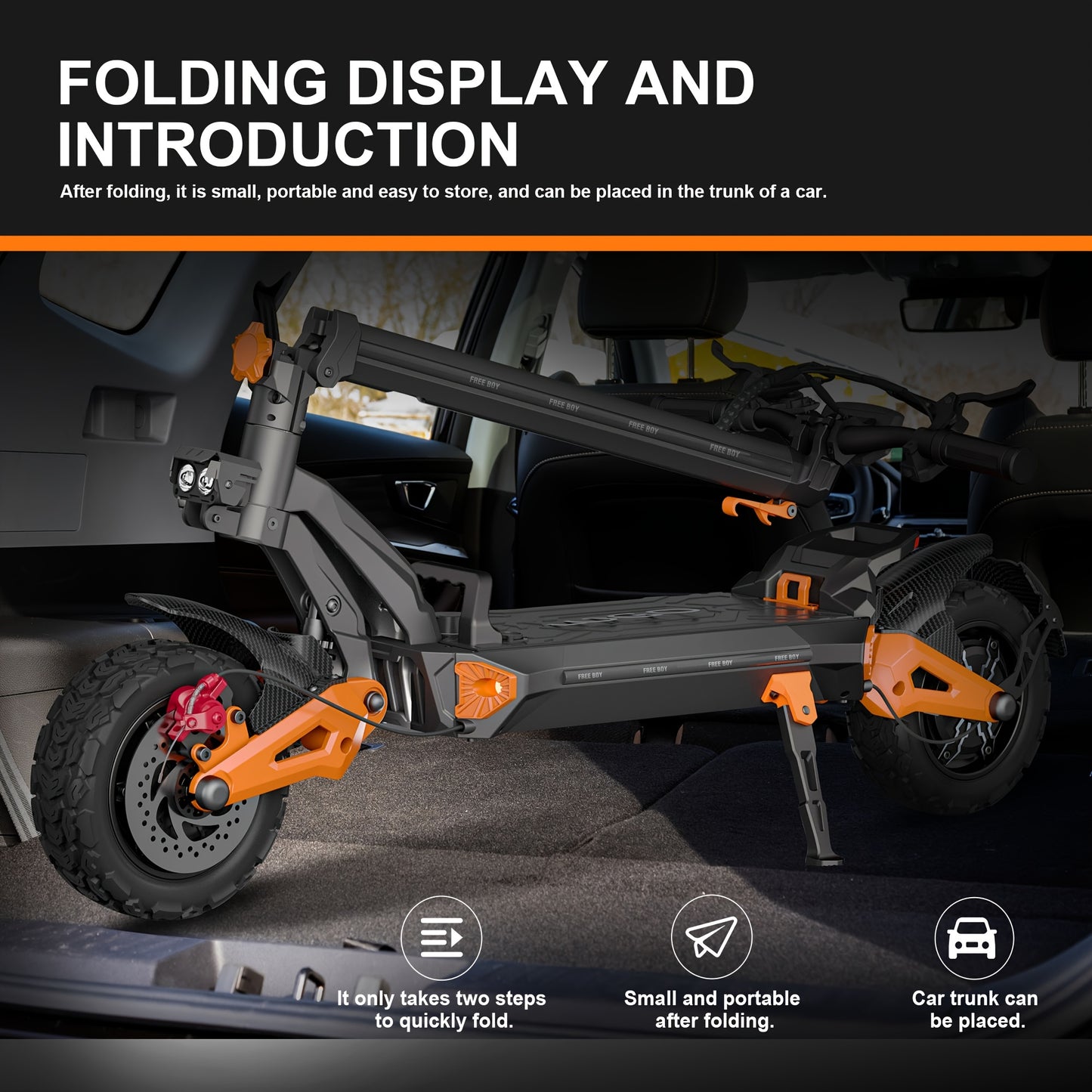 Adult Electric Scooter with 60V 30Ah Battery & 50-55 Mile Range - Heavy-Duty 397 Off-Road All-Terrain Commuter, One-Button Folding System, Dual Suspension & Disc Brakes, Compatible with 100-240V AC Power ( Plug) - for long-ra